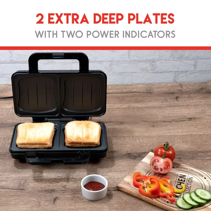 Συσκευή Σάντουιτς XL 900W Ανοξείδωτο Ατσάλι ALPINA