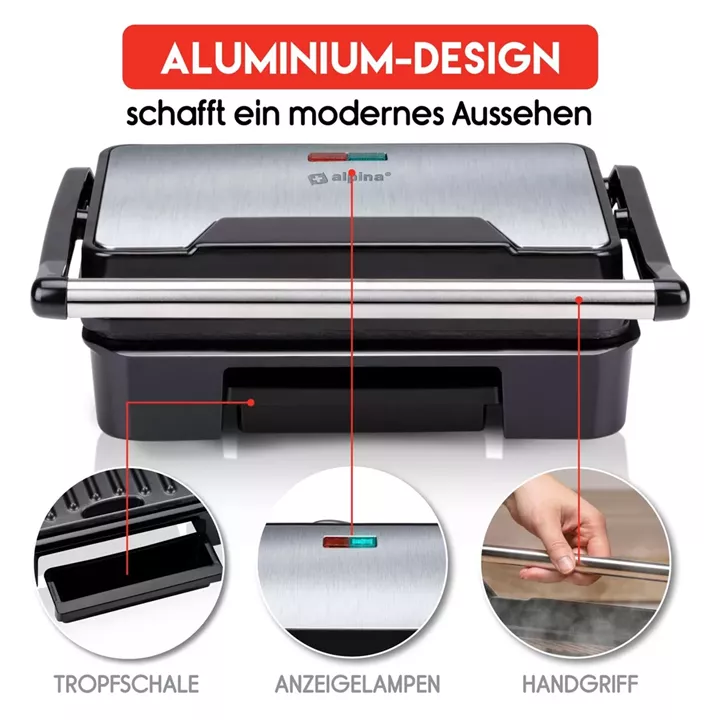 Συσκευή Panini 750W ALPINA