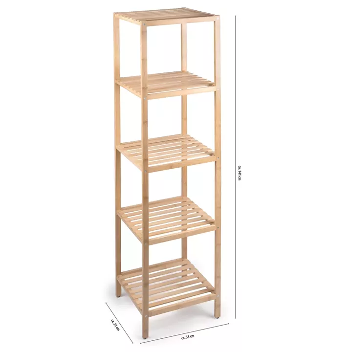 Ράφι Μπάνιου 5 Επιπέδων Μπαμπού