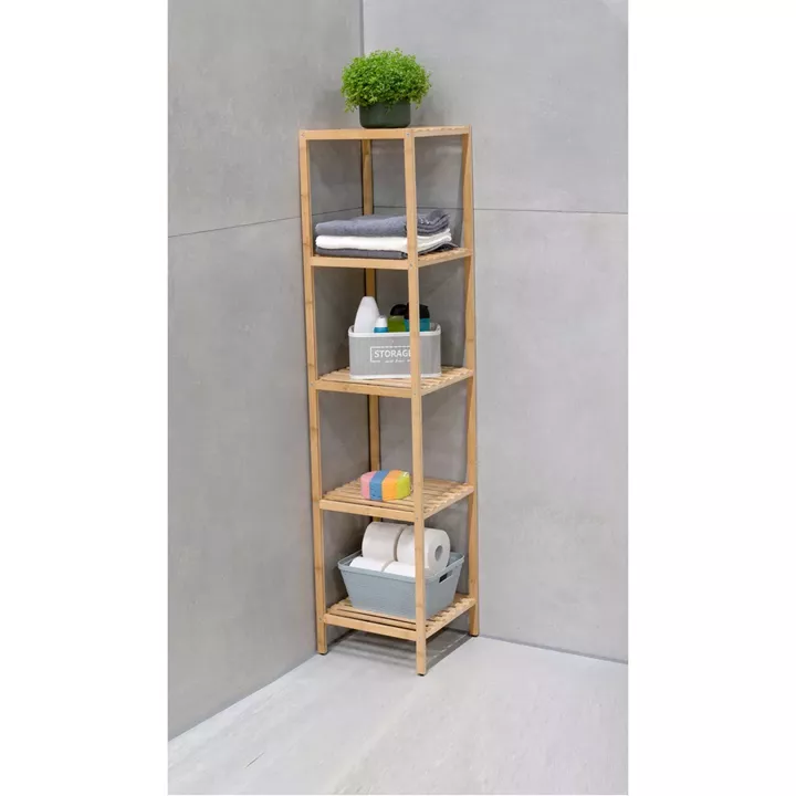 Ράφι Μπάνιου 5 Επιπέδων Μπαμπού