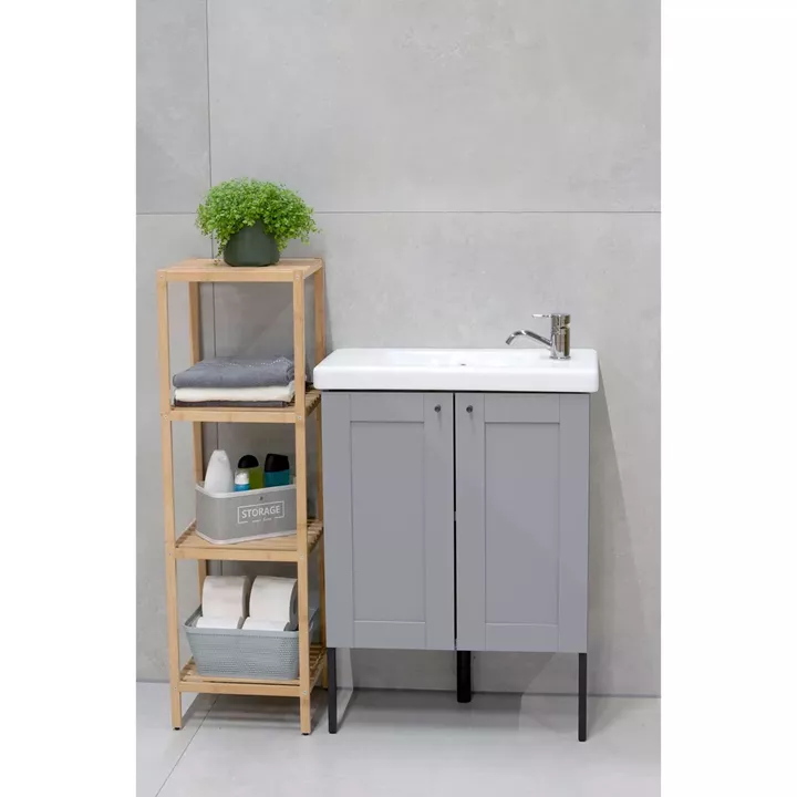 Ράφι Μπάνιου 4 Επιπέδων Μπαμπού ALPINA