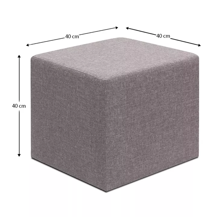 Σκαμπώ Linda Megapap υφασμάτινο χρώμα καφέ 40x40x40εκ.