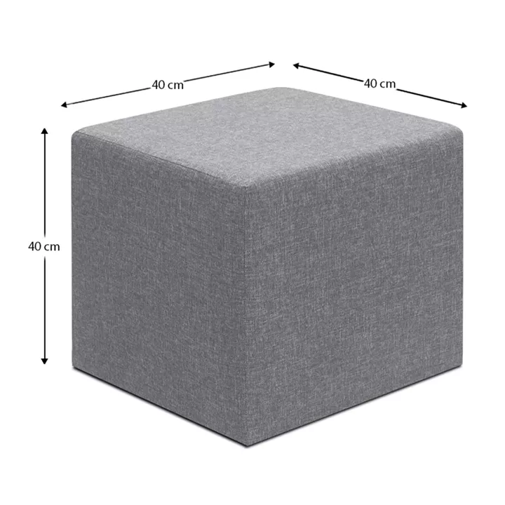 Σκαμπώ Linda Megapap υφασμάτινο χρώμα γκρι 40x40x40εκ.