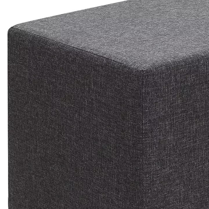 Σκαμπώ Linda Megapap υφασμάτινο χρώμα ανθρακί 40x40x40εκ.