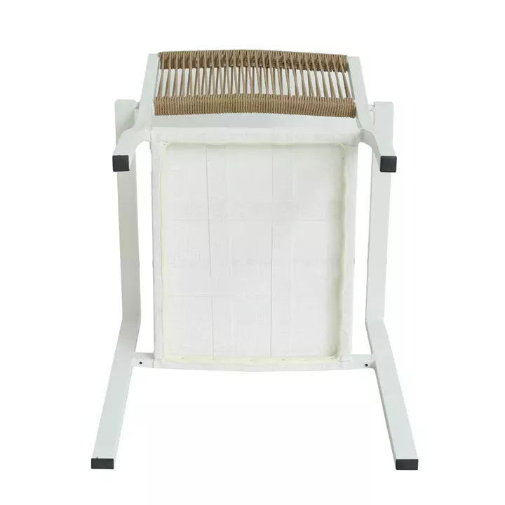 Πολυθρόνα Κήπου ArteLibre HORUS Λευκό/Καφέ Αλουμίνιο/Rattan 56x58x83cm