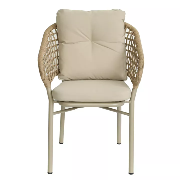 Πολυθρόνα Κήπου ArteLibre ANHUR Με Μαξιλάρια Μπεζ/Καφέ Αλουμίνιο/Rattan 60x58x84cm