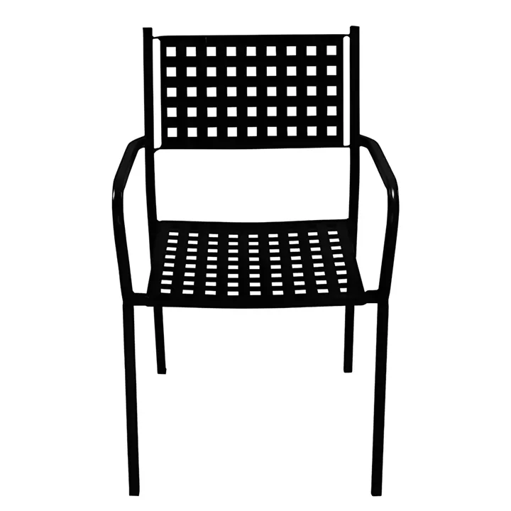 Πολυθρόνα Κήπου ArteLibre MONTU Μαύρο Μέταλλο 54x51x84cm