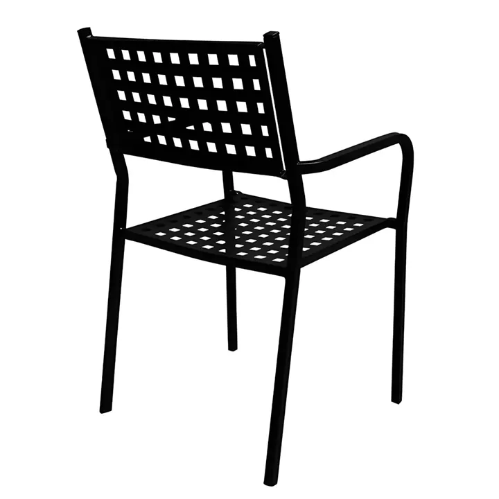 Πολυθρόνα Κήπου ArteLibre MONTU Μαύρο Μέταλλο 54x51x84cm