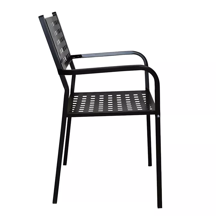 Πολυθρόνα Κήπου ArteLibre MONTU Μαύρο Μέταλλο 54x51x84cm