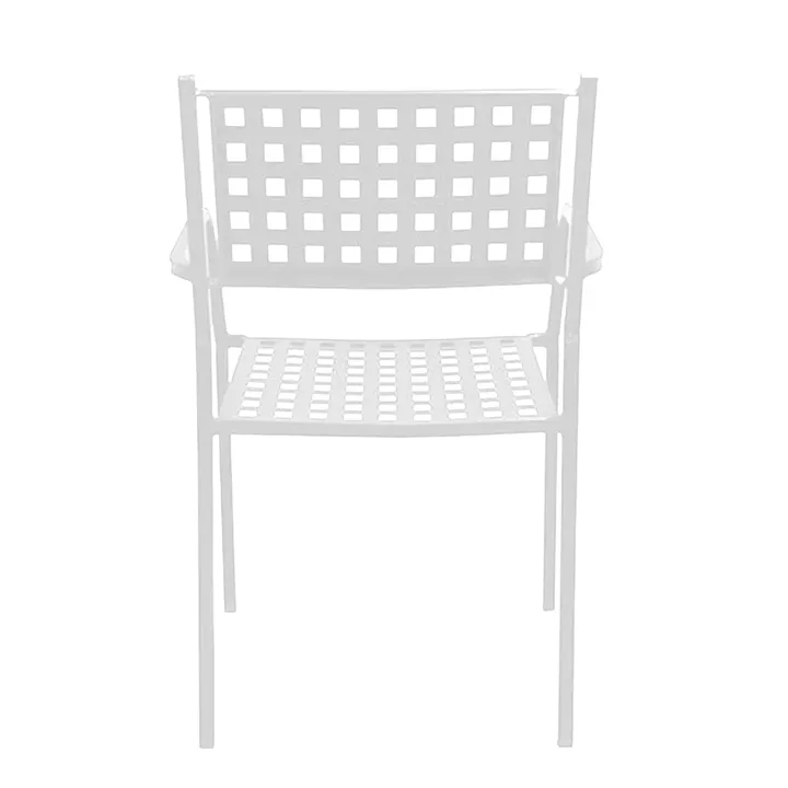Πολυθρόνα Κήπου ArteLibre MONTU Λευκό Μέταλλο 54x51x84cm