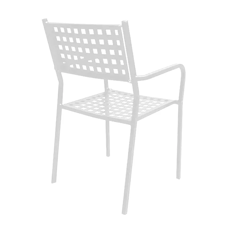 Πολυθρόνα Κήπου ArteLibre MONTU Λευκό Μέταλλο 54x51x84cm