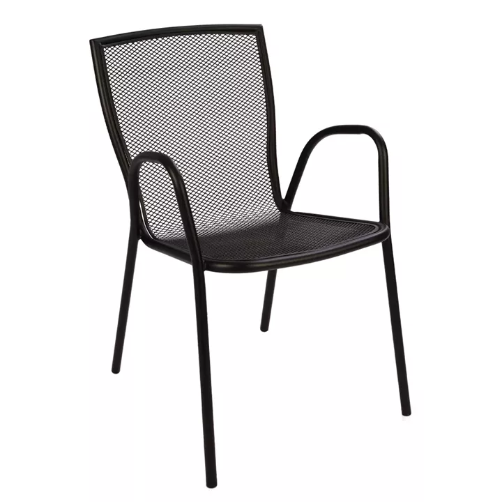 Πολυθρόνα Κήπου ArteLibre ANUKE Μαύρο Μέταλλο 54x62x89cm