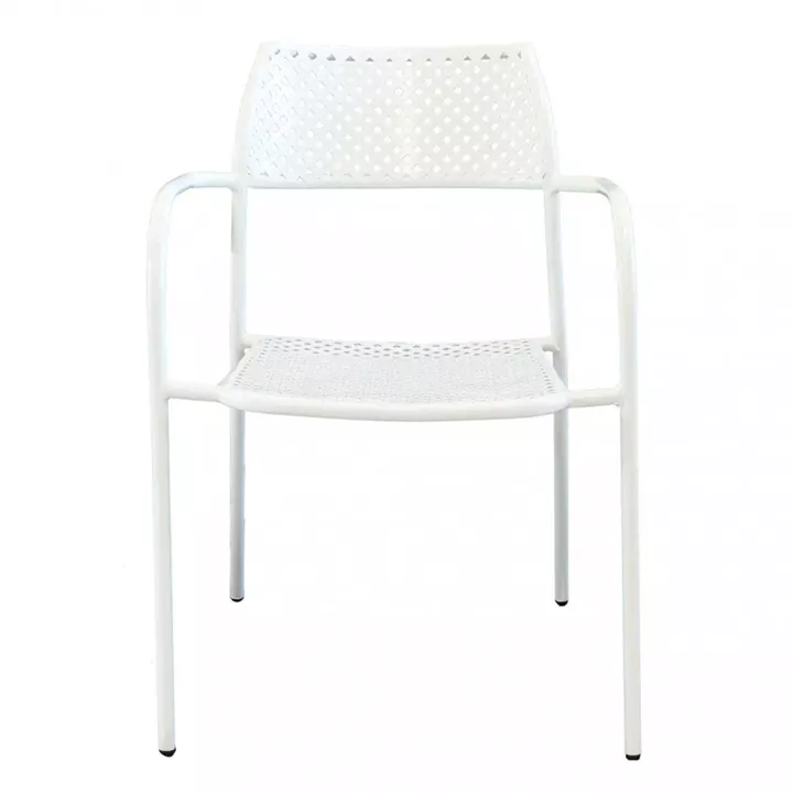 Πολυθρόνα Κήπου ArteLibre SOBEK Λευκό Μέταλλο 55x57x76cm