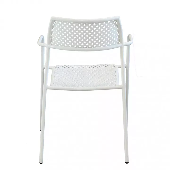 Πολυθρόνα Κήπου ArteLibre SOBEK Λευκό Μέταλλο 55x57x76cm