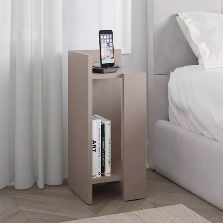 Κομοδίνο Elos Megapap σετ 2 τεμαχίων χρώμα ανοιχτή μόκα 25x27x60εκ.