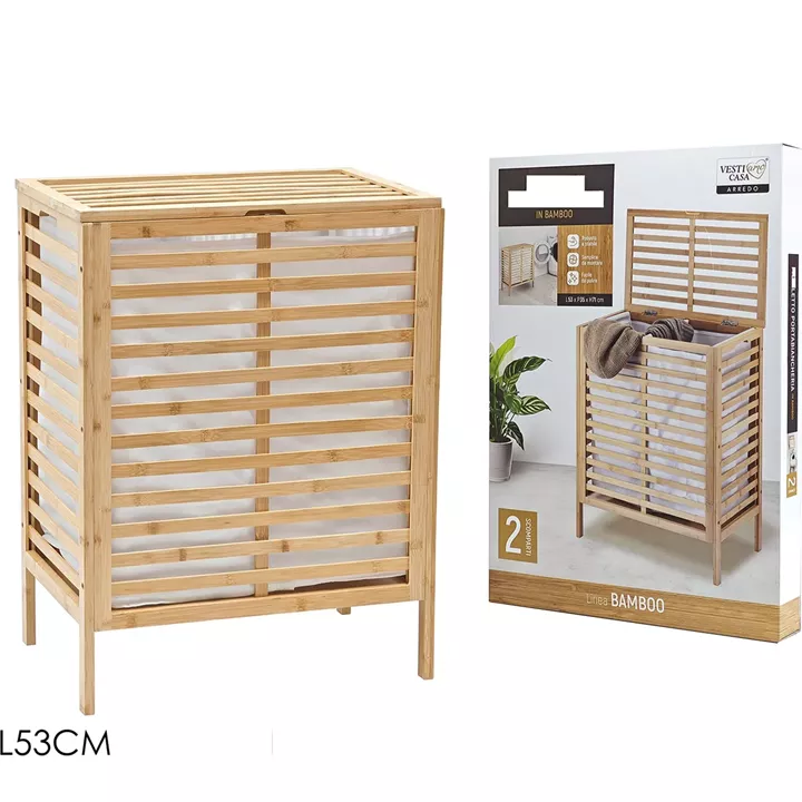 Καλάθι Απλύτων Μπαμπού 53x35x71cm