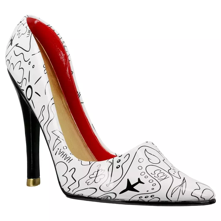 Μπουκαλοθήκη Παπούτσια Μονής Γραμμής Σχεδίασης Συνθετική Ρητίνη Λευκή 23X9X19Cm 23X9X19Cm