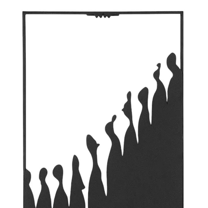  Ανάγλυφο τοίχου Μεταλλικό Μαύρο 26X2X70Cm 26X2X70Cm