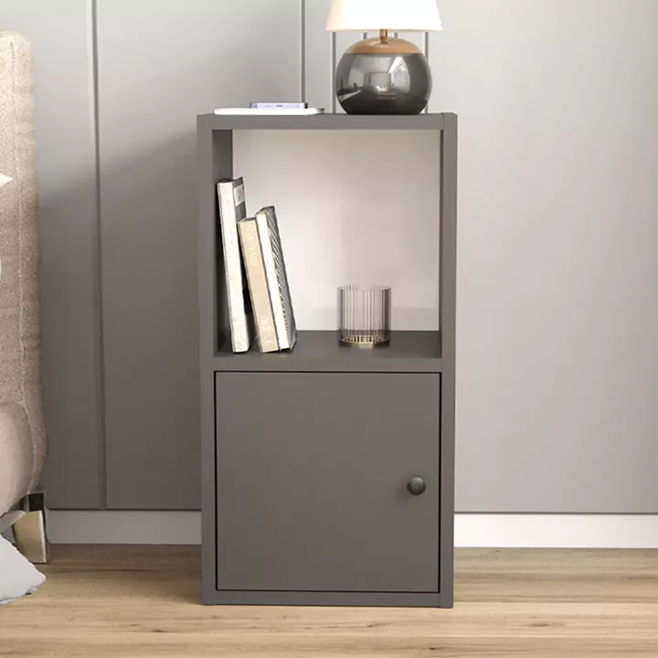 Κομοδίνο Vito Megapap χρώμα ανθρακί 34x30x66,4εκ.