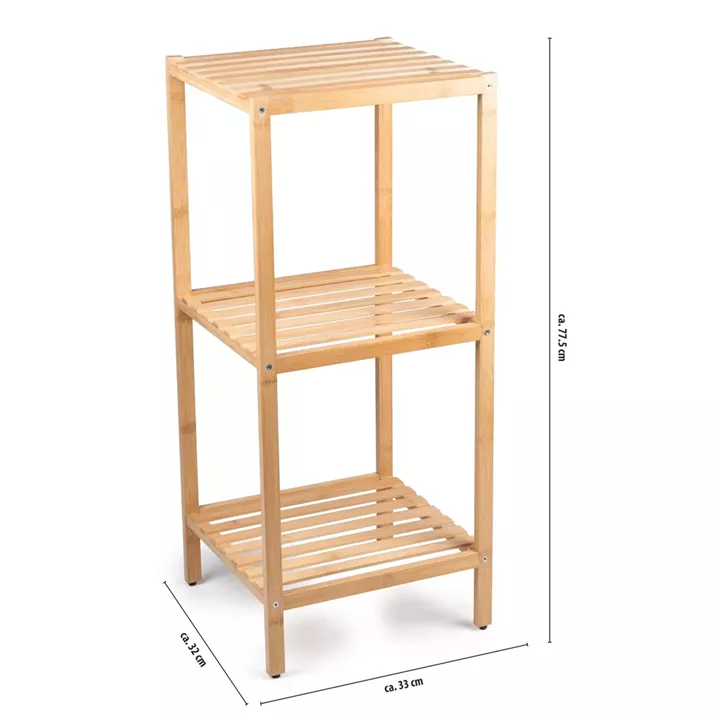 Ράφι Μπάνιου 3 Επιπέδων Μπαμπού