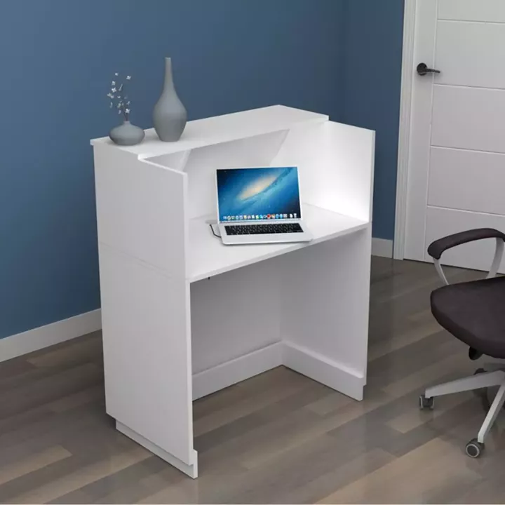 Γραφείο reception Gemini Megapap χρώμα λευκό 90x50x110εκ.