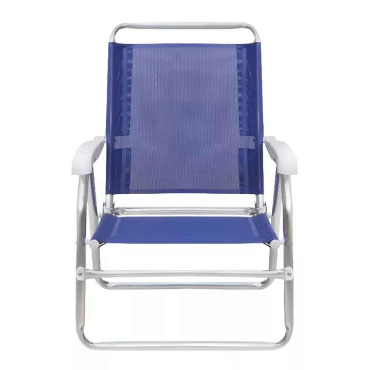 Καρεκλάκι παραλίας Alu Megapap αλουμινίου χρώμα μπλε 54x52x80εκ.