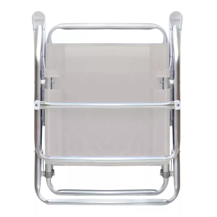 Καρεκλάκι παραλίας Alu Megapap αλουμινίου χρώμα λευκό 54x52x80εκ.