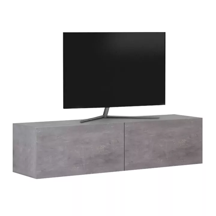 Έπιπλο τηλεόρασης επιτοίχιο Palm Megapap χρώμα γκρι ρετρό 120x32x30εκ.