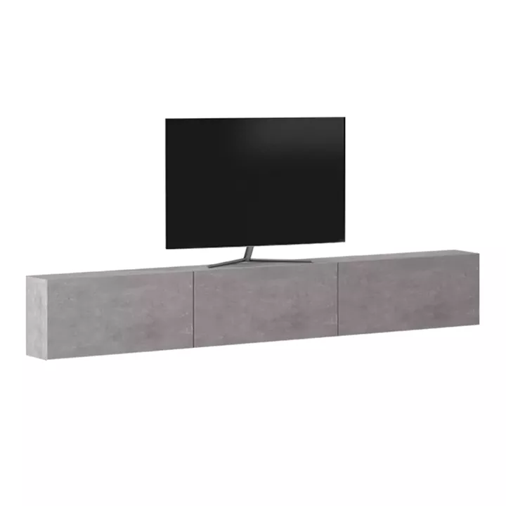 Έπιπλο τηλεόρασης επιτοίχιο Palm Megapap χρώμα γκρι ρετρό 180x32x30εκ.