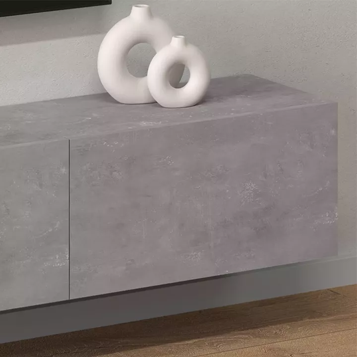 Έπιπλο τηλεόρασης επιτοίχιο Palm Megapap χρώμα γκρι ρετρό 180x32x30εκ.