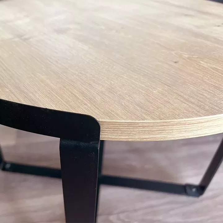 Σετ τραπεζάκια σαλονιού Davis Megapap 2τμχ. χρώμα φυσικό οξιάς 70x69x46εκ.