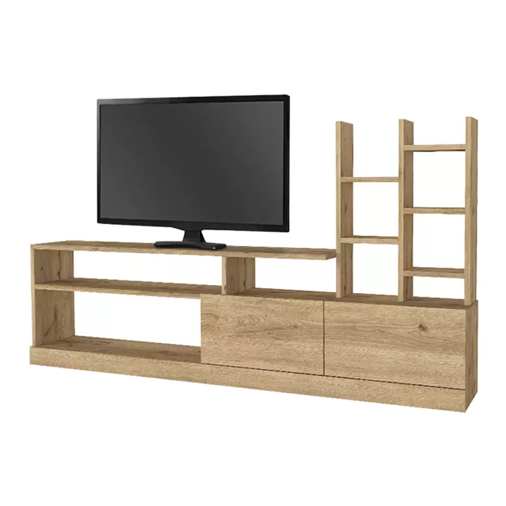Σύνθεση τηλεόρασης Pesaro Megapap χρώμα sepet oak 165x25x91,3εκ.