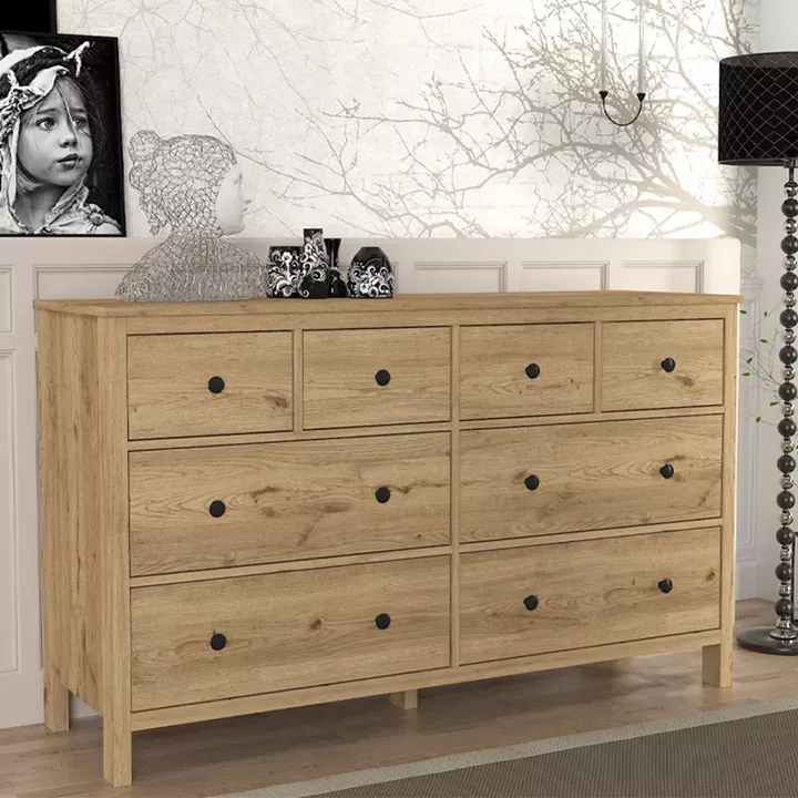 Συρταριέρα - Μπουφές Sabina Megapap χρώμα sepet oak 160x50x96εκ.