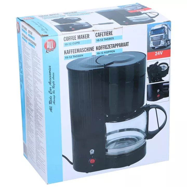 Καφετιέρα Φίλτρου Ταξιδιού 24V 10-12 Φλυτζανιών Μαύρο