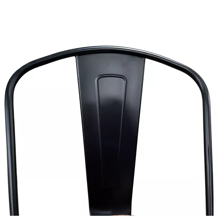 Καρέκλα ArteLibre Βιομηχανικού Τύπου Vintage TOLIKO II Μαύρο Ματ/Καφέ Μέταλλο/Ξύλο 45x53x85cm