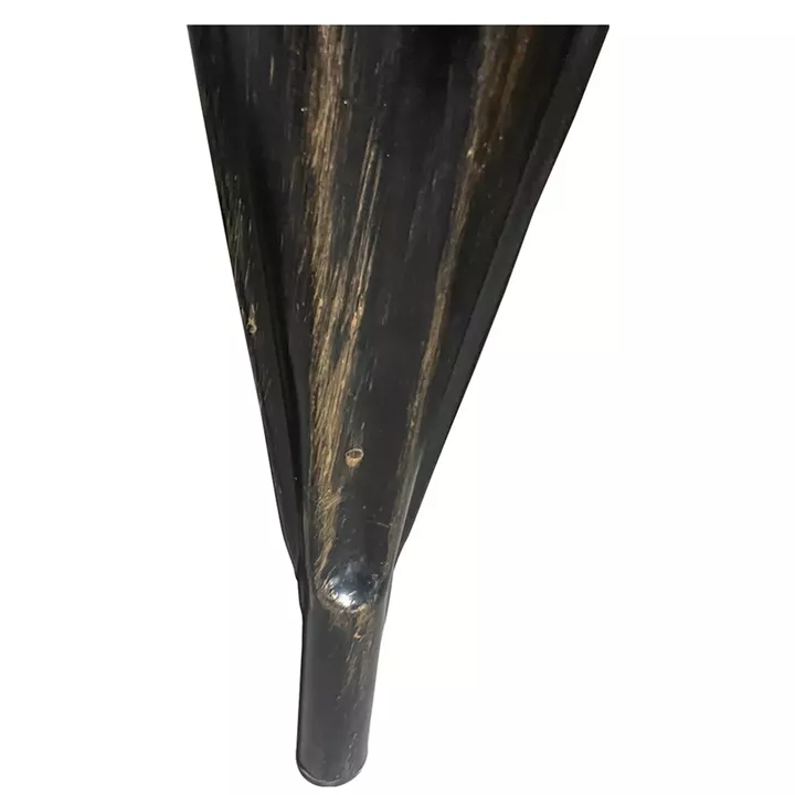 Καρέκλα ArteLibre Βιομηχανικού Τύπου Vintage TOLIKO II Μαύρο Αντικέ/Φυσικό Μέταλλο/Ξύλο 45x53x85cm