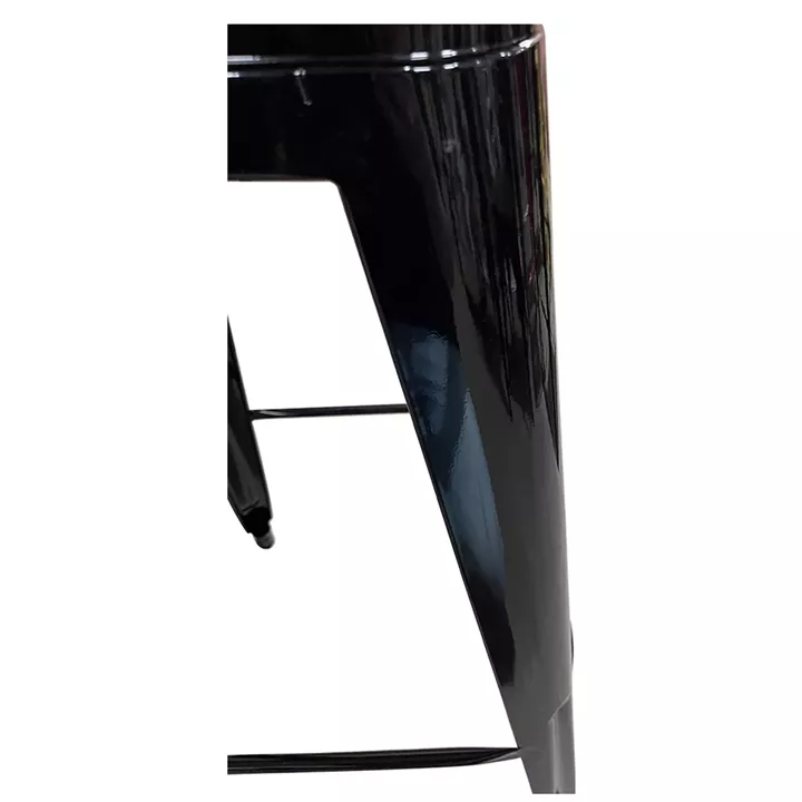 Σκαμπό Bar ArteLibre Βιομηχανικού Τύπου Vintage MOLERO II Μαύρο/Καφέ Μέταλλο/Ξύλο 44x44x94cm