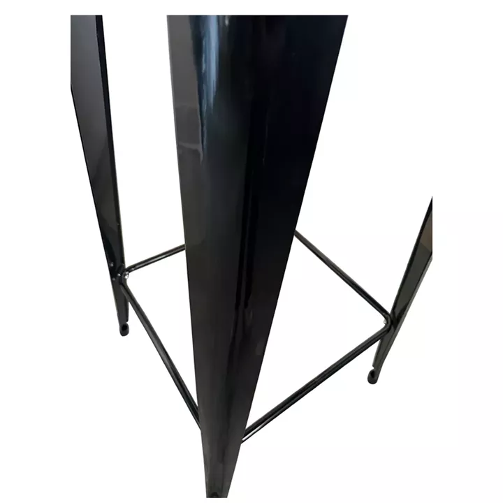 Τραπέζι Bar ArteLibre Βιομηχανικού Τύπου Vintage ARTEKTO Μαύρο/Καφέ Μέταλλο/Ξύλο 60x60x103cm