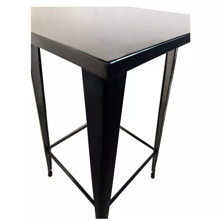 Τραπέζι Bar ArteLibre Βιομηχανικού Τύπου Vintage ARTEKTO Μαύρο Μέταλλο/Ξύλο 60x60x103cm