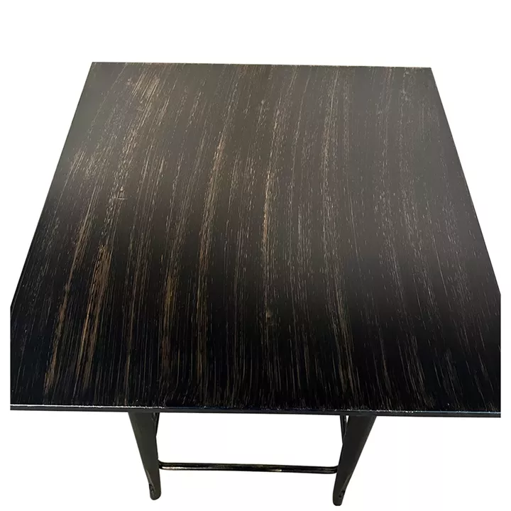 Τραπέζι Bar ArteLibre Βιομηχανικού Τύπου Vintage ARTEKTO Μαύρο Αντικέ Μέταλλο/Ξύλο 60x60x103cm