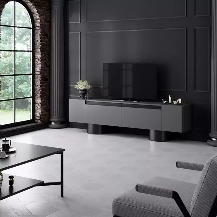 Έπιπλο τηλεόρασης Haven Megapap χρώμα ανθρακί 180x30x50εκ.