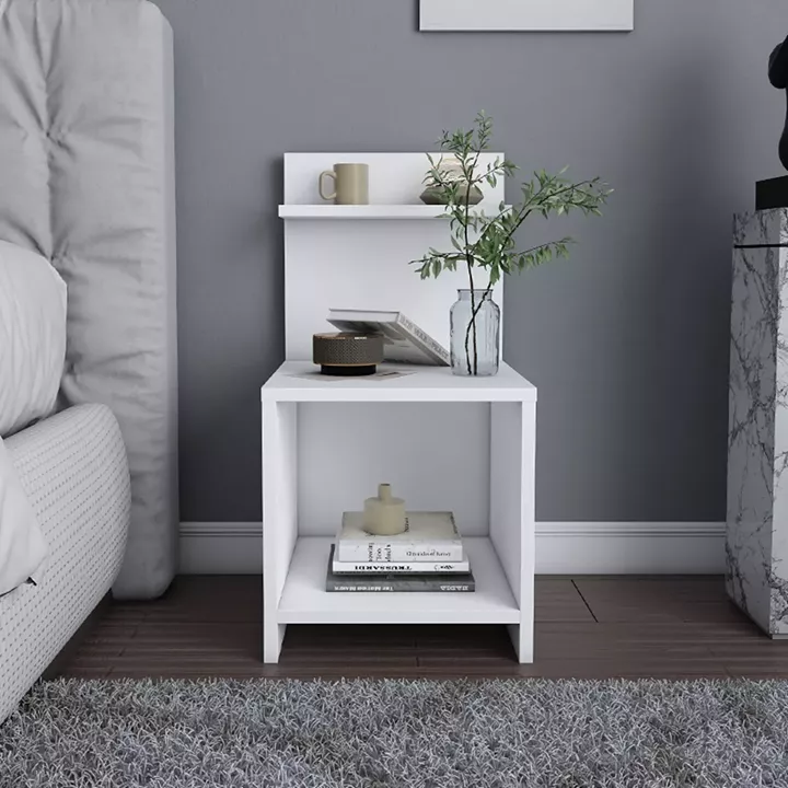 Κομοδίνο Ulman Megapap χρώμα λευκό 35x37x72εκ.