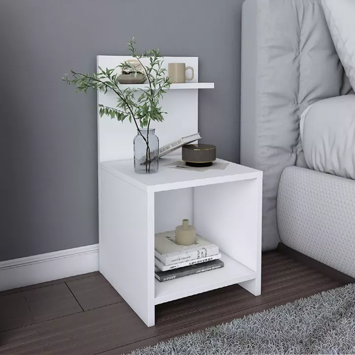 Κομοδίνο Ulman Megapap χρώμα λευκό 35x37x72εκ.