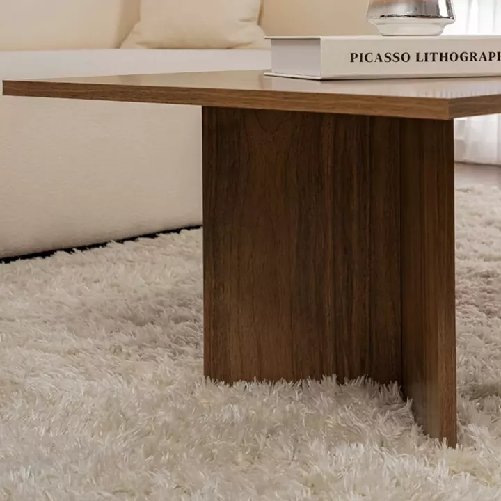 Τραπεζάκι σαλονιού Sabin Megapap χρώμα καρυδί 119x60x40εκ.