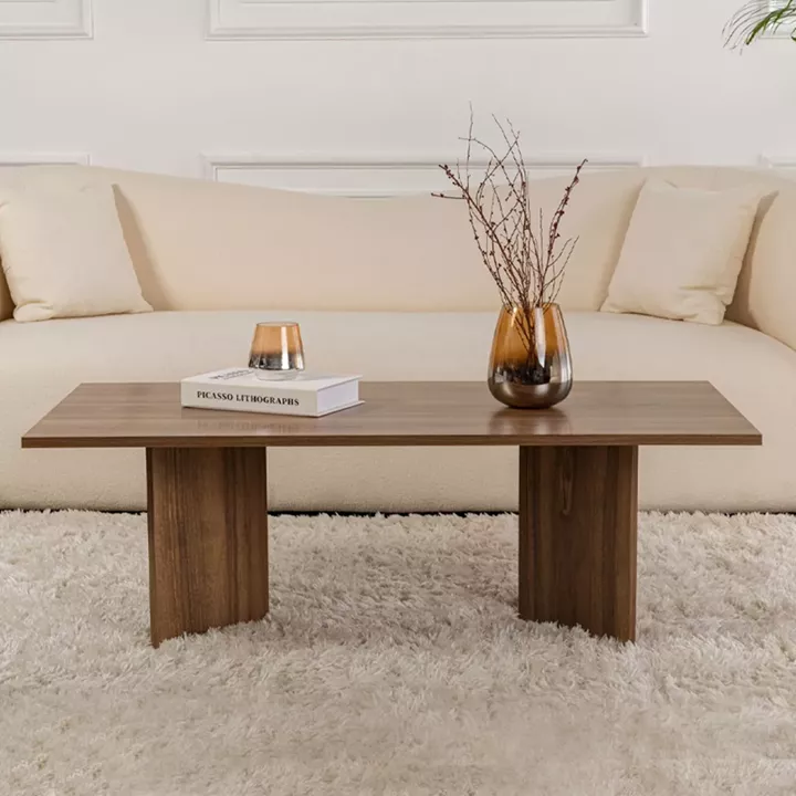 Τραπεζάκι σαλονιού Sabin Megapap χρώμα καρυδί 119x60x40εκ.