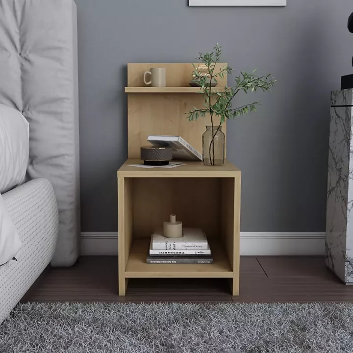 Κομοδίνο Ulman Megapap χρώμα sapphire oak 35x37x72εκ.