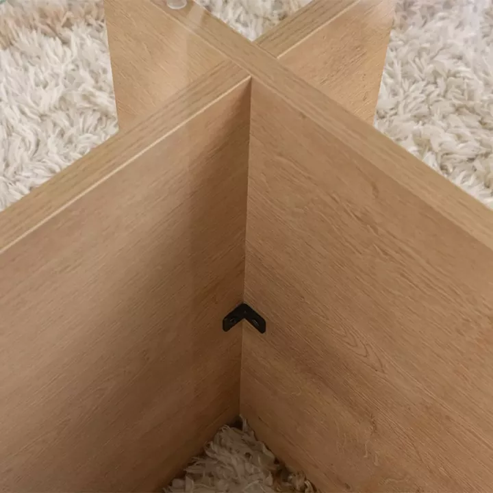 Τραπεζάκι σαλονιού Vetrino Megapap γυάλινο χρώμα honey oak 105x65x40εκ.