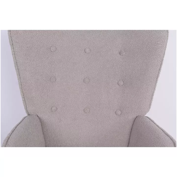 Πολυθρόνα ArteLibre MARION Γκρι Ύφασμα Μπουκλέ/Ξύλο 73x69x96cm