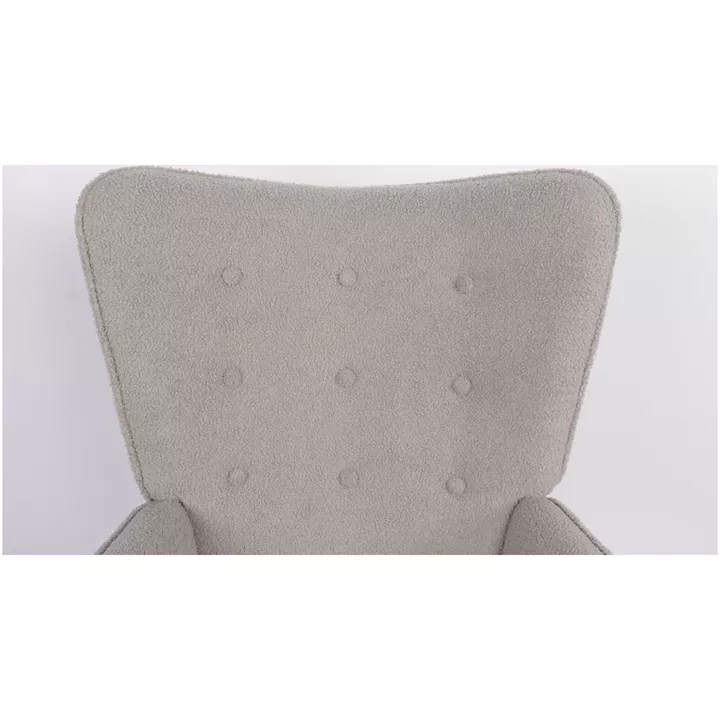 Πολυθρόνα ArteLibre MARION Γκρι Ύφασμα Μπουκλέ/Ξύλο 73x69x96cm