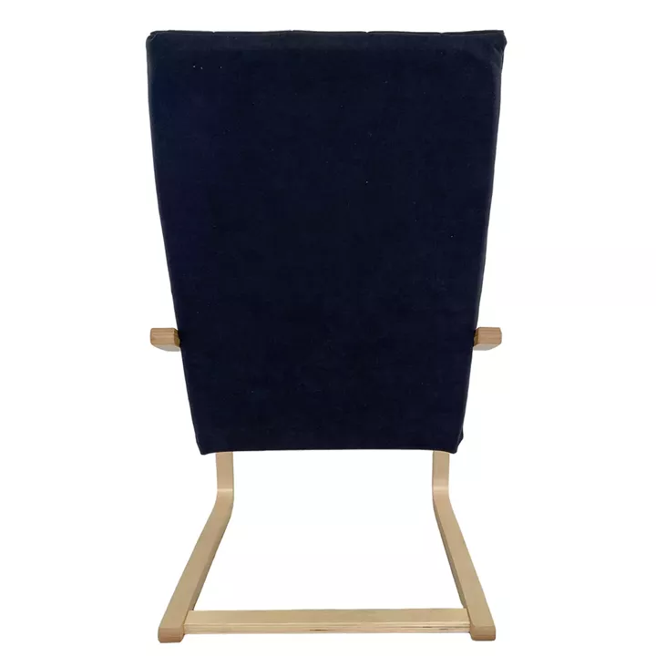 Πολυθρόνα ArteLibre NORDVIK Μαύρο/Φυσικό Ύφασμα/Ξύλο 60x71x105cm